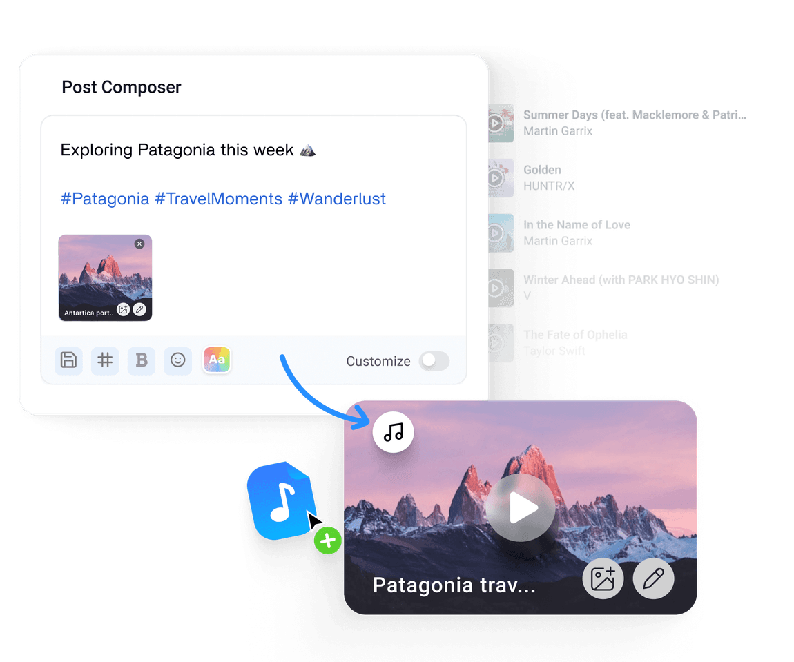 Seamless post composer integration