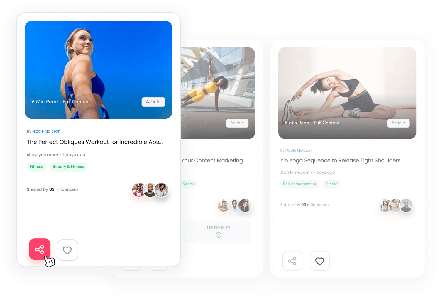 social sharing - rss reader