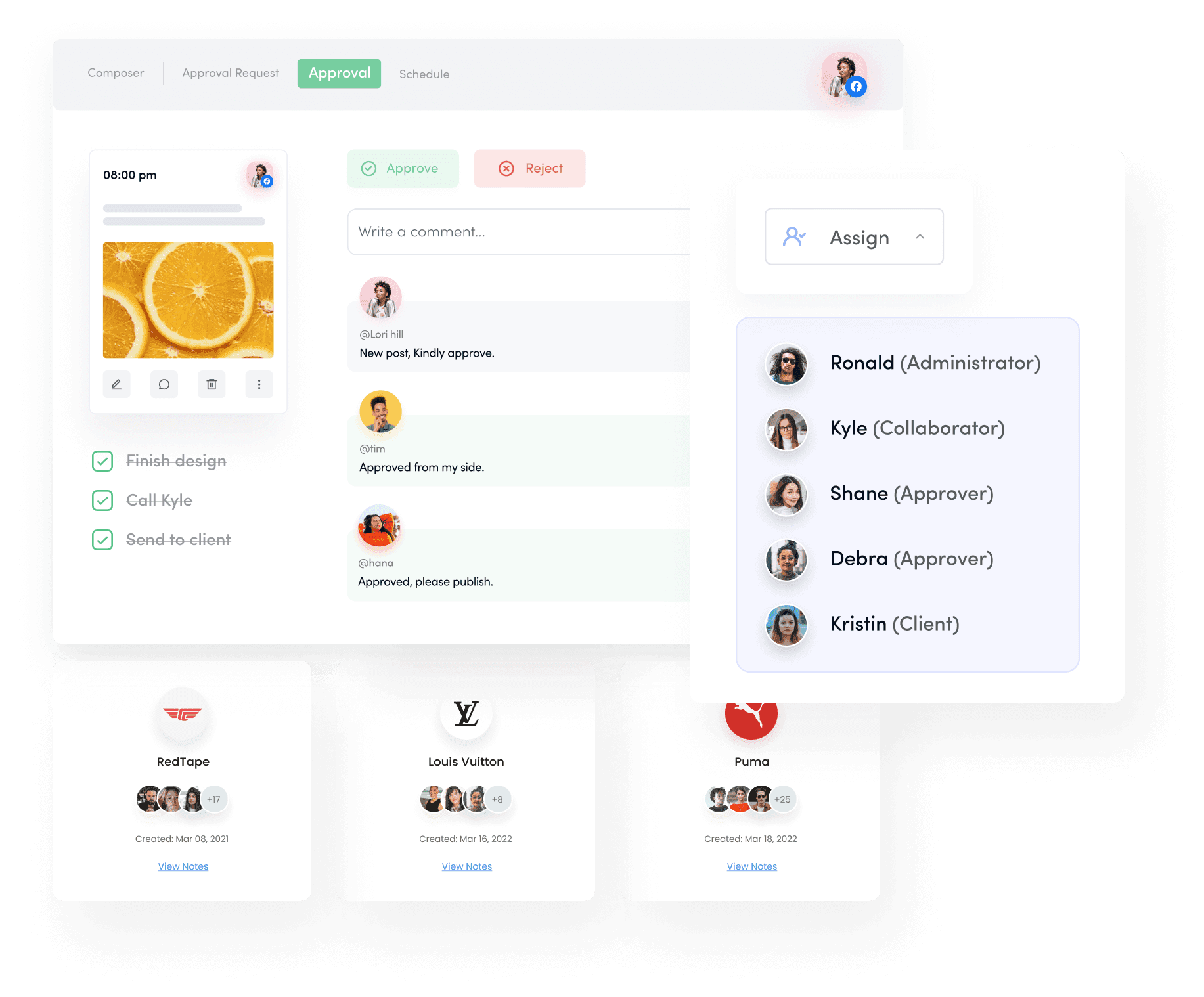 social media approval workflow - social media tool for agencies