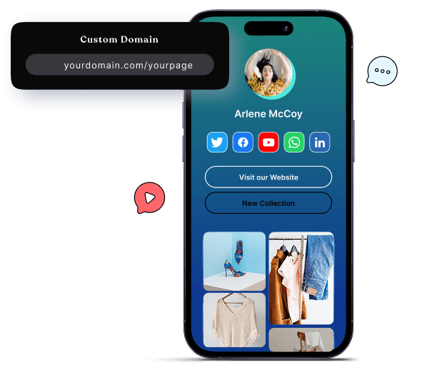 Connect your branded domains with your bio link