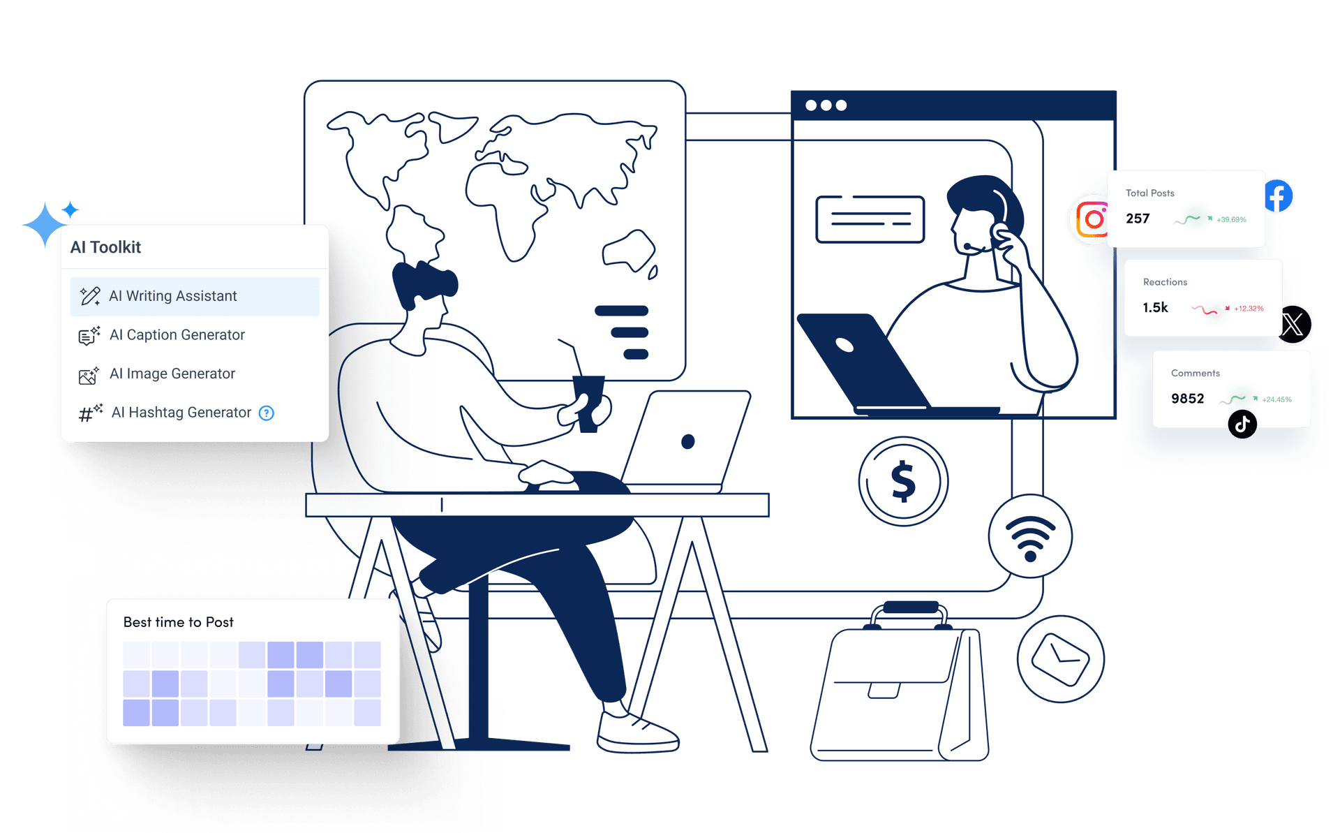 social media tool for solo creators