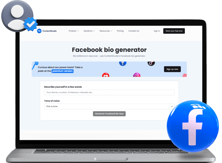 Facebook bio generator