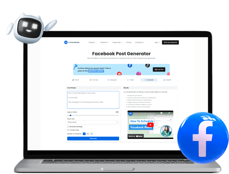 Facebook post generator