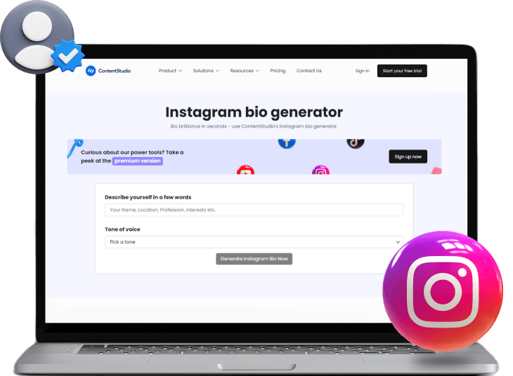 Instagram bio generator