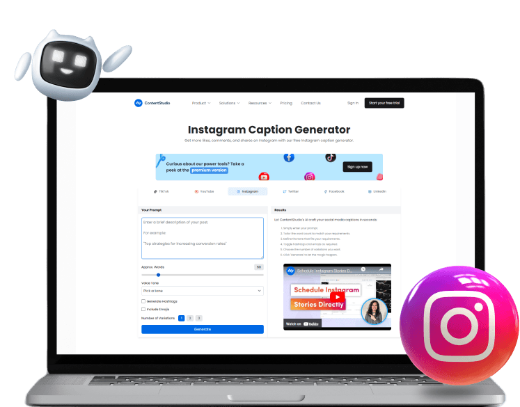 Instagram caption generator