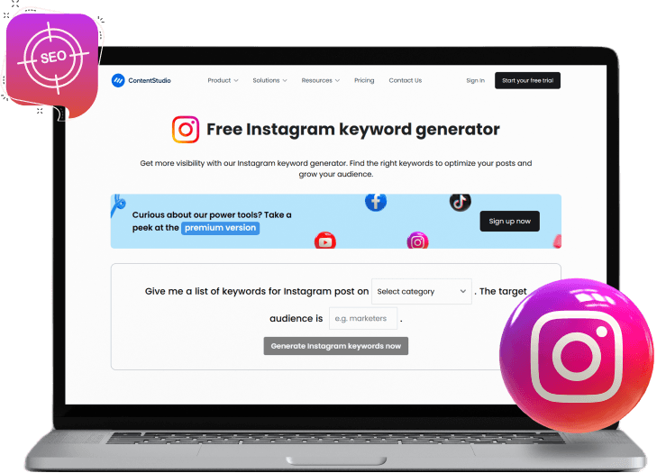 Instagram keyword tool