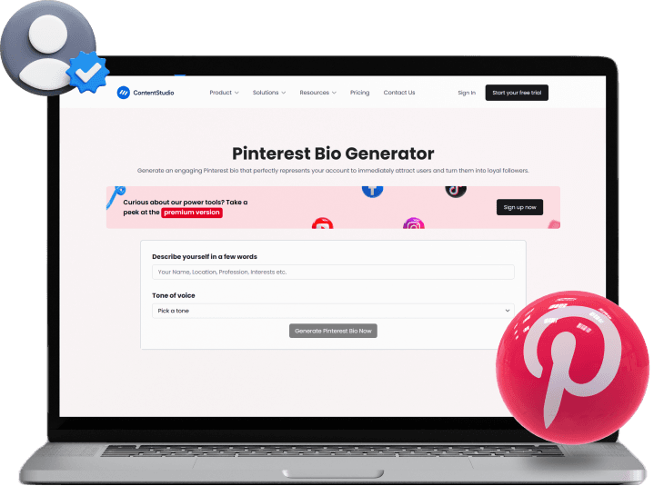 Pinterest bio generator