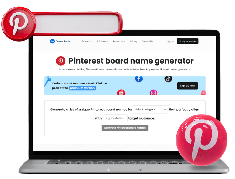 Pinterest board name generator