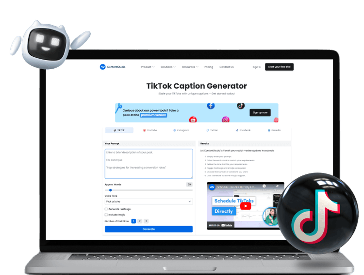 TikTok caption generator