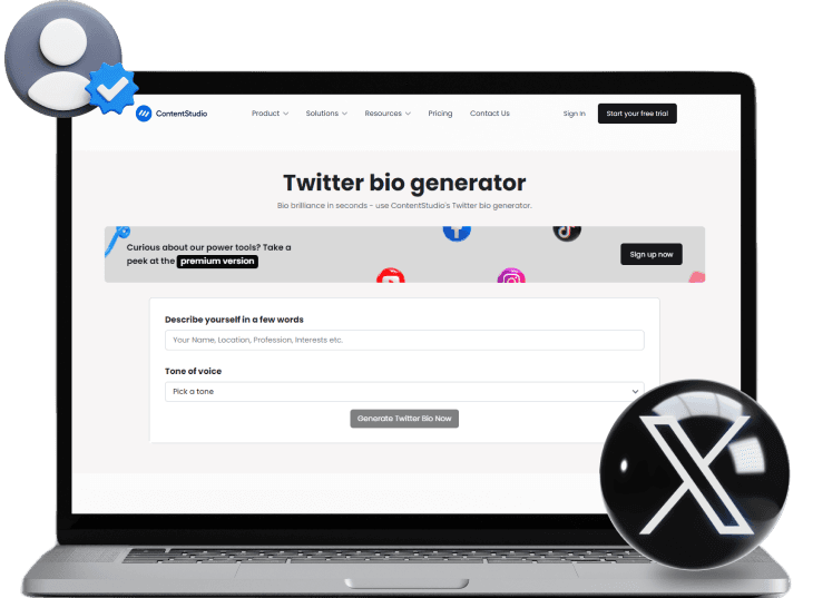 X (Twitter) bio generator