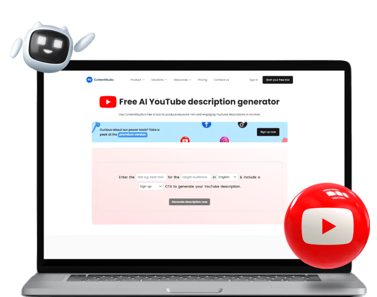 YouTube description tool
