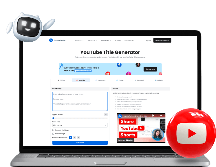 YouTube title generator