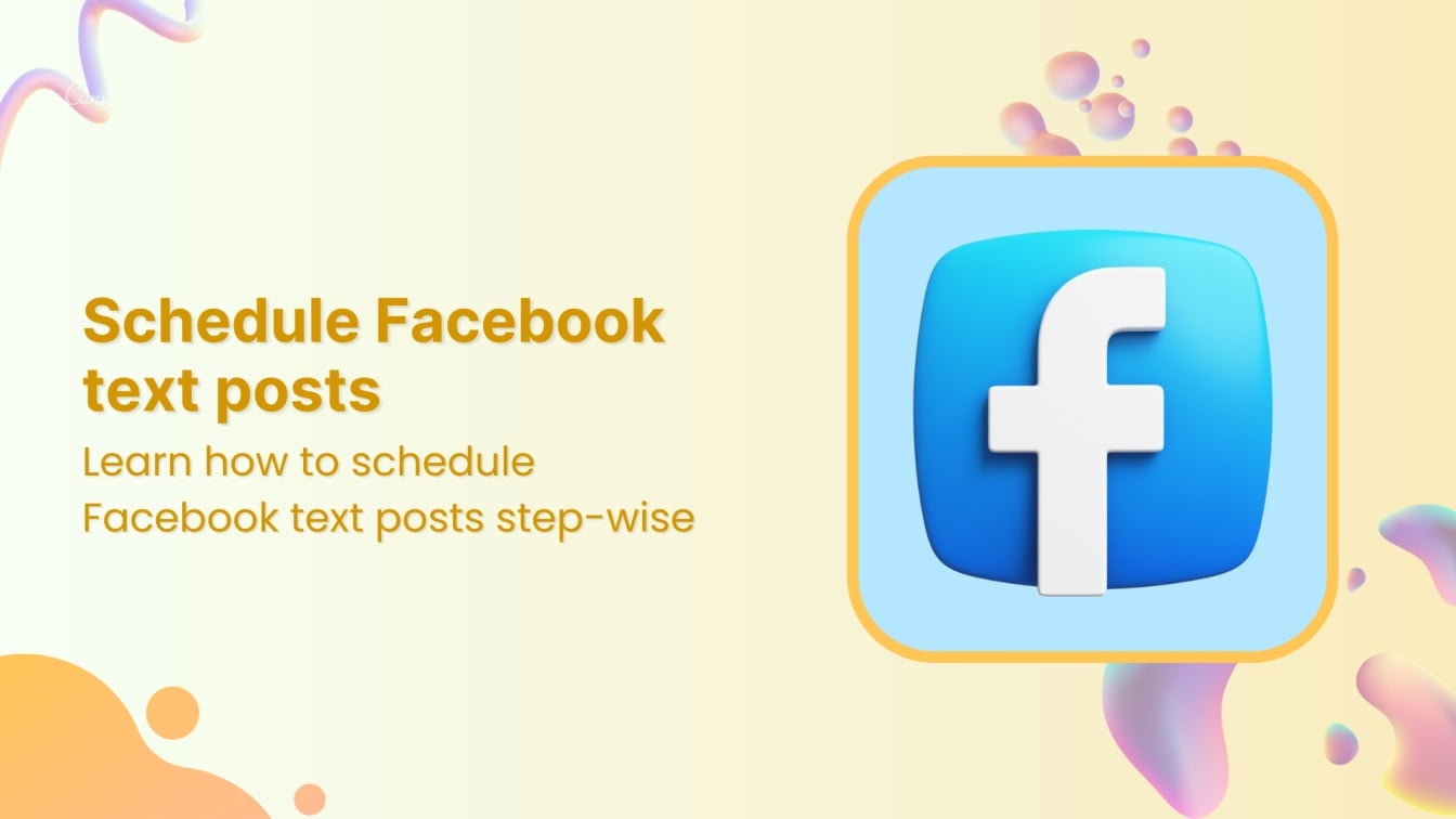 Schedule facebook text posts