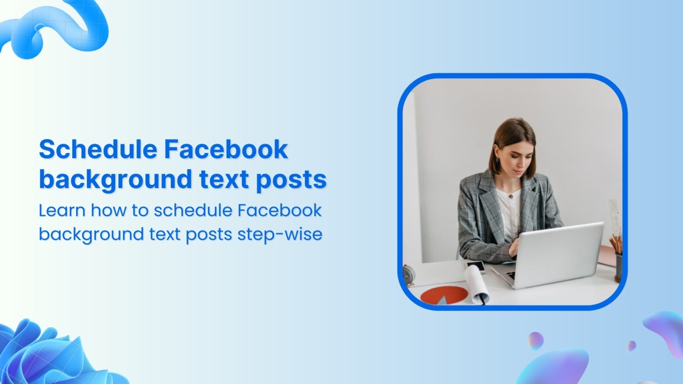 schedule Facebook background text posts