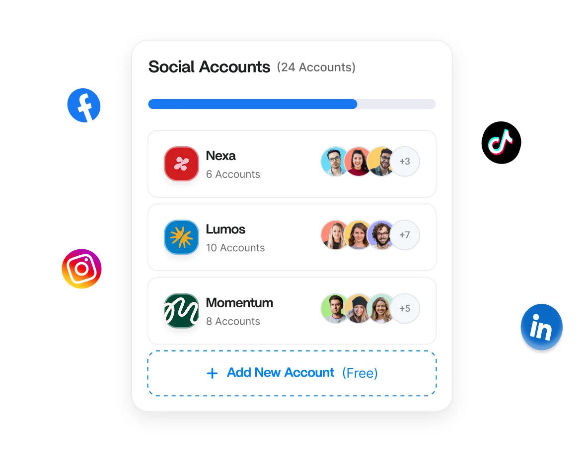 More accounts - Agorapulse alternative