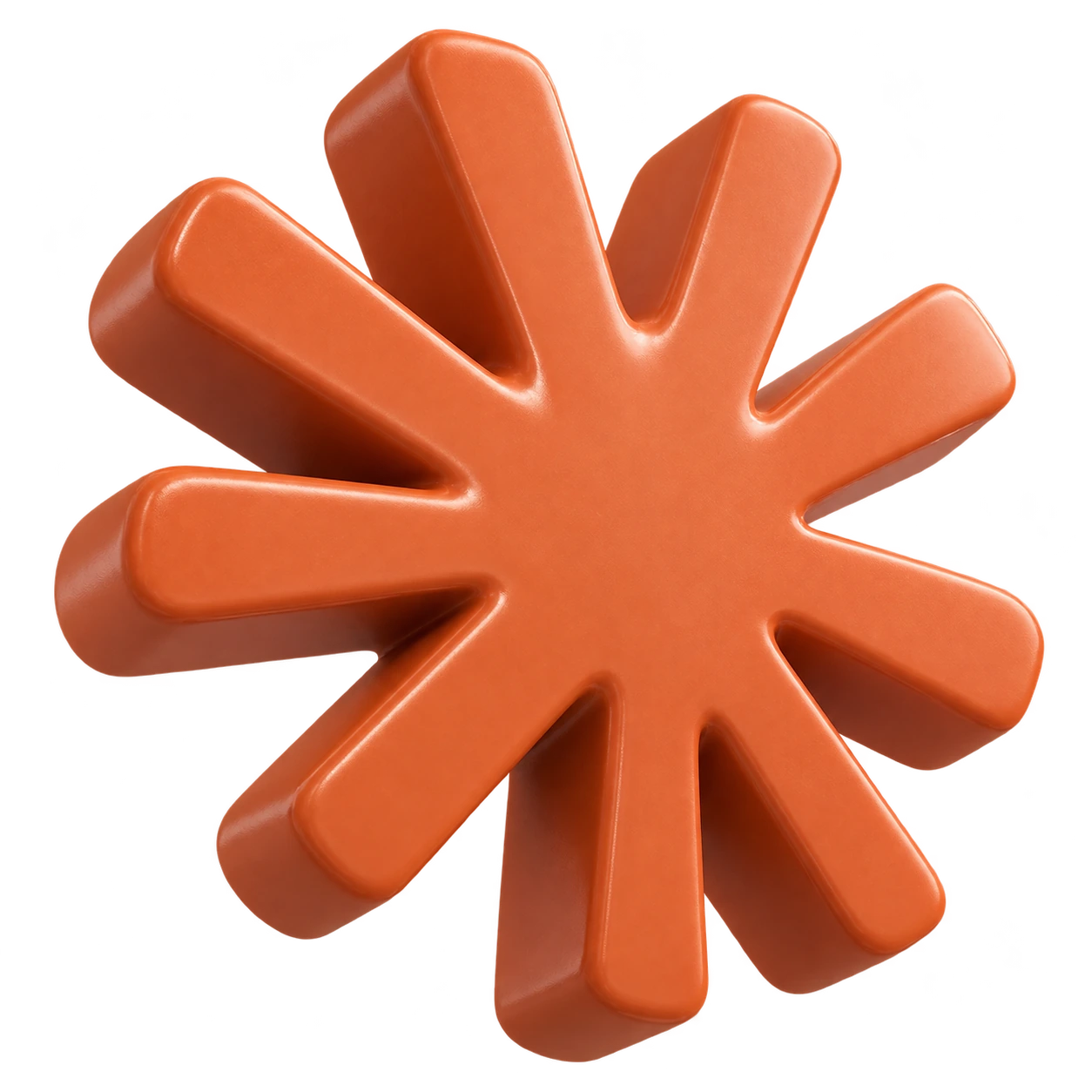 Three-dimensional Claude Code sunburst