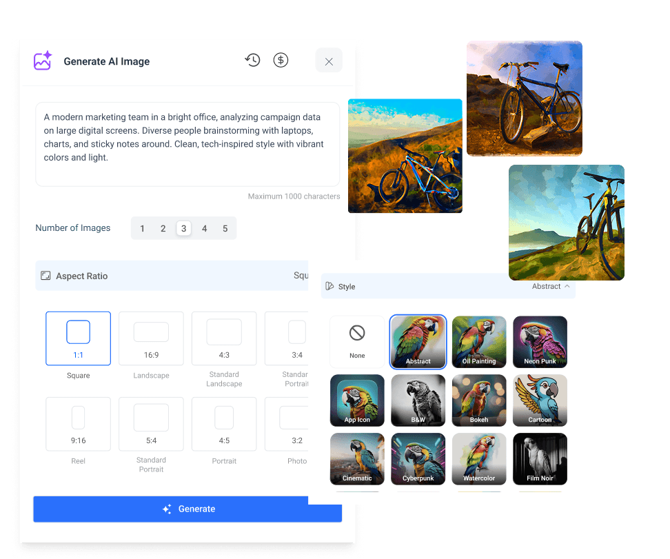 Comprehensive AI toolkit for content creation