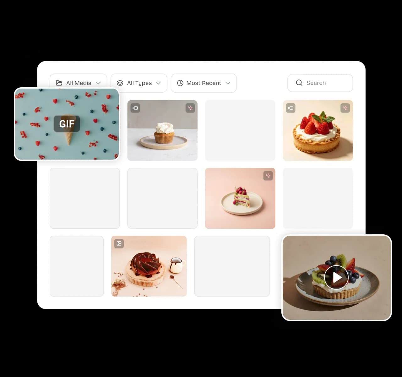 Cloud content library for social media assets