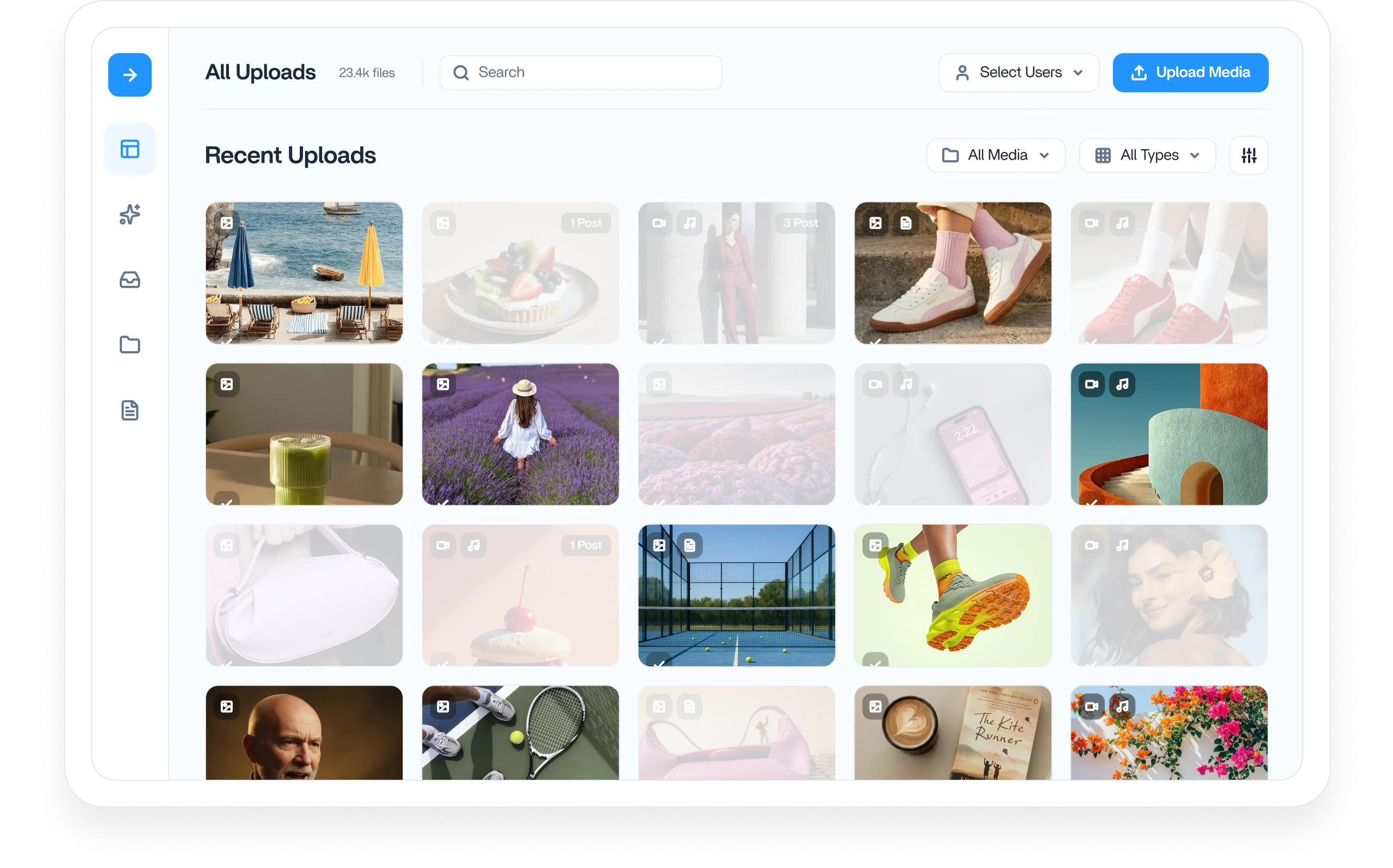 Content library workspace preview