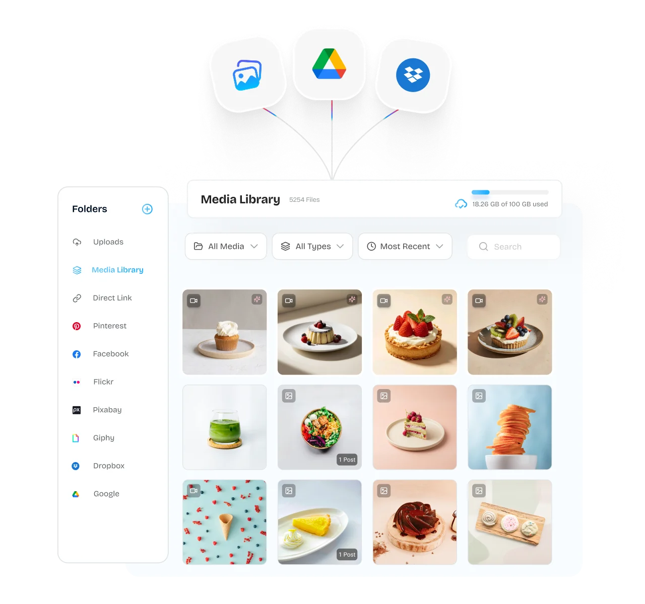 Manage media assets for your next post