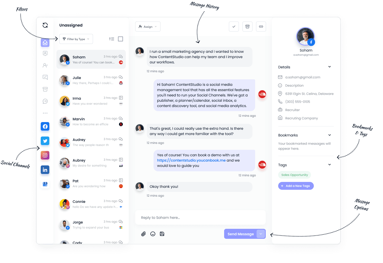 Discover content - social media management