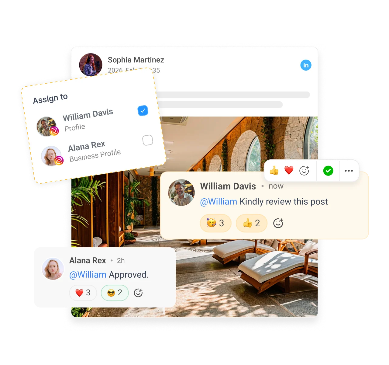 Collaborate on social inbox conversations with assignments and notes