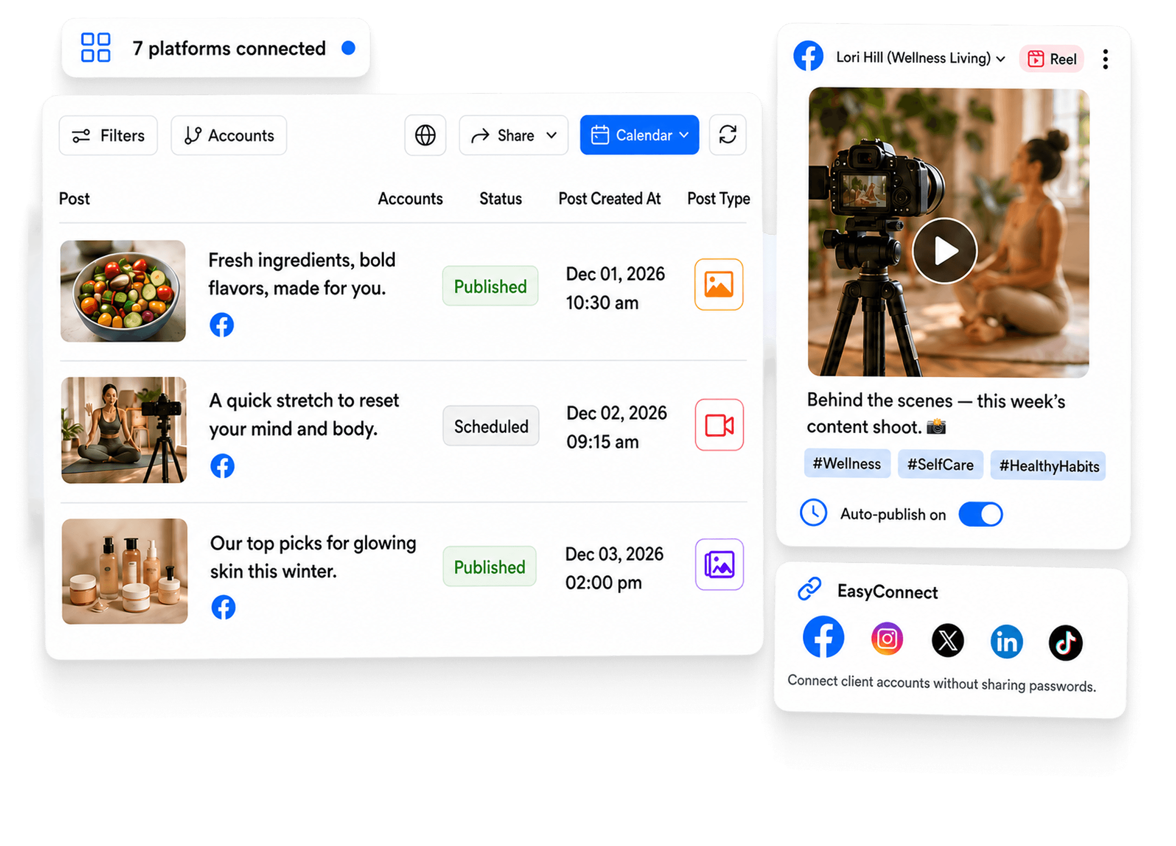 Plan, approve, and publish without switching tools