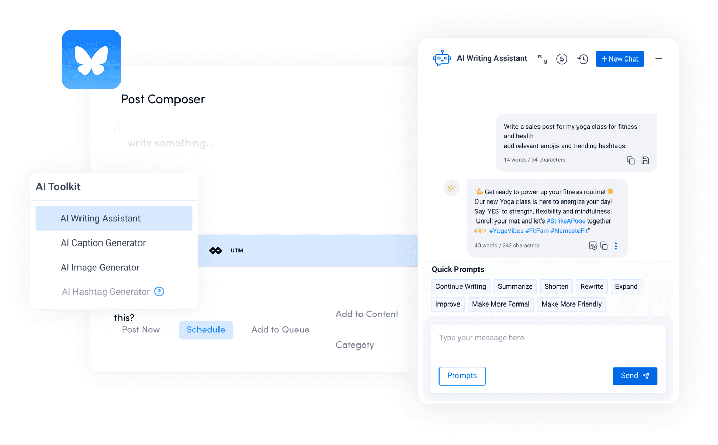 Create, enhance and post smarter with AI Assistant