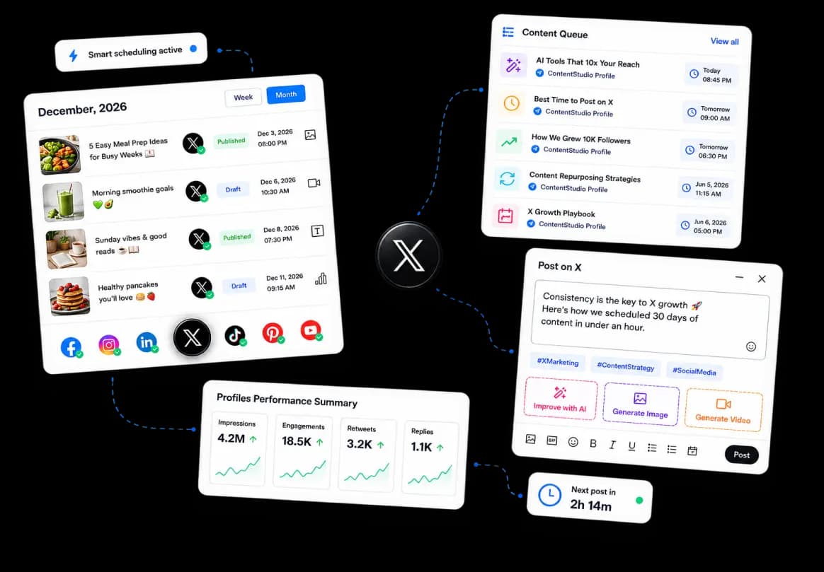 X scheduler dashboard