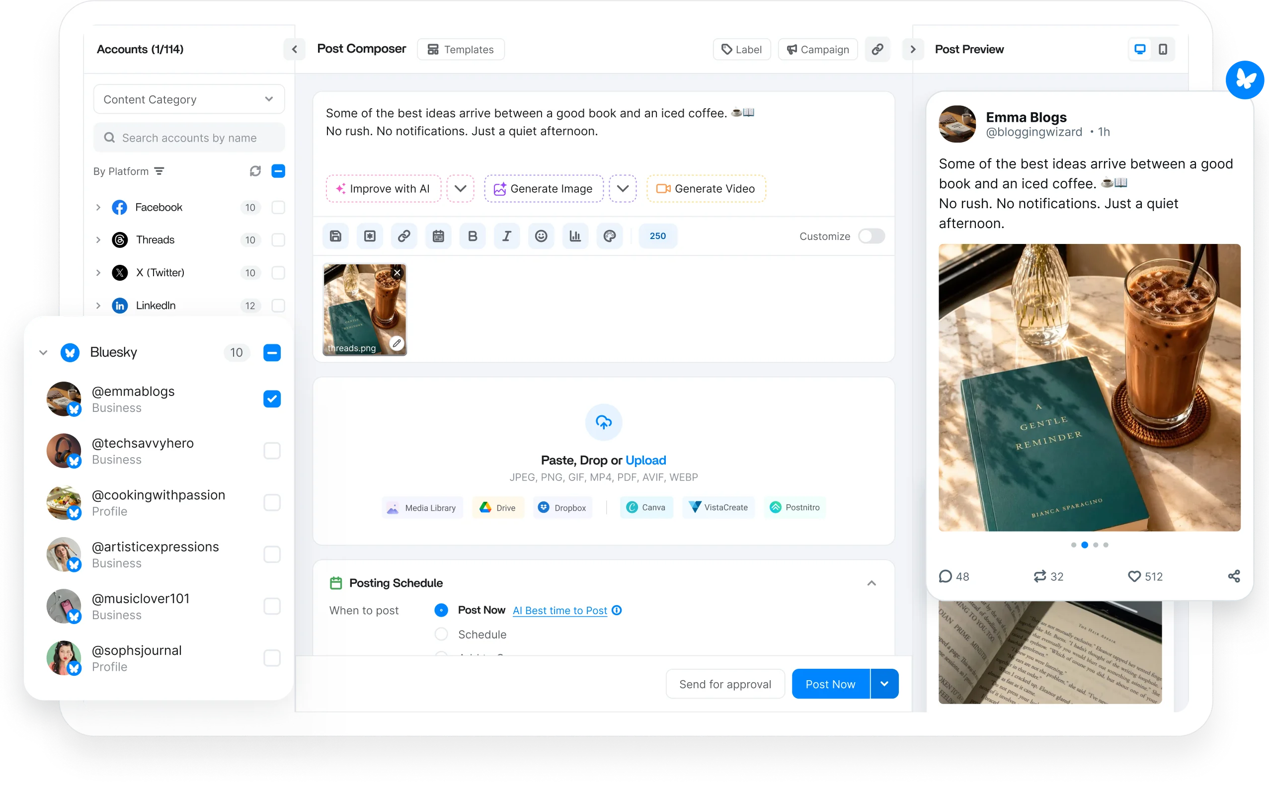 Bluesky scheduler dashboard