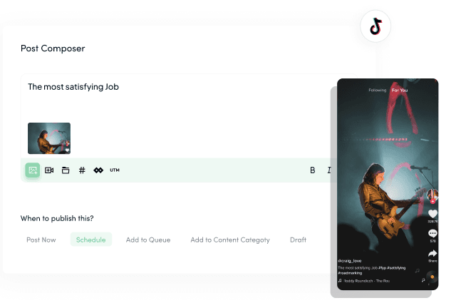 Manage TikTok content in one place