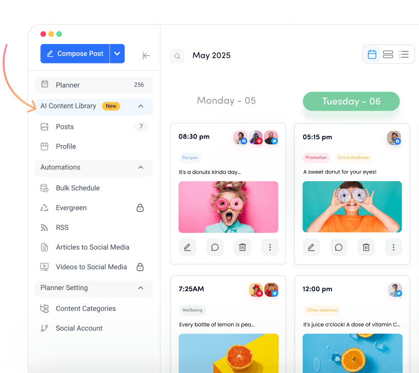Instantly generate and manage AI-powered posts in one place