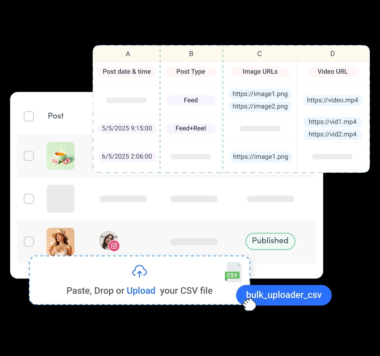 Turn a spreadsheet into a ready-to-publish calendar - social media automation