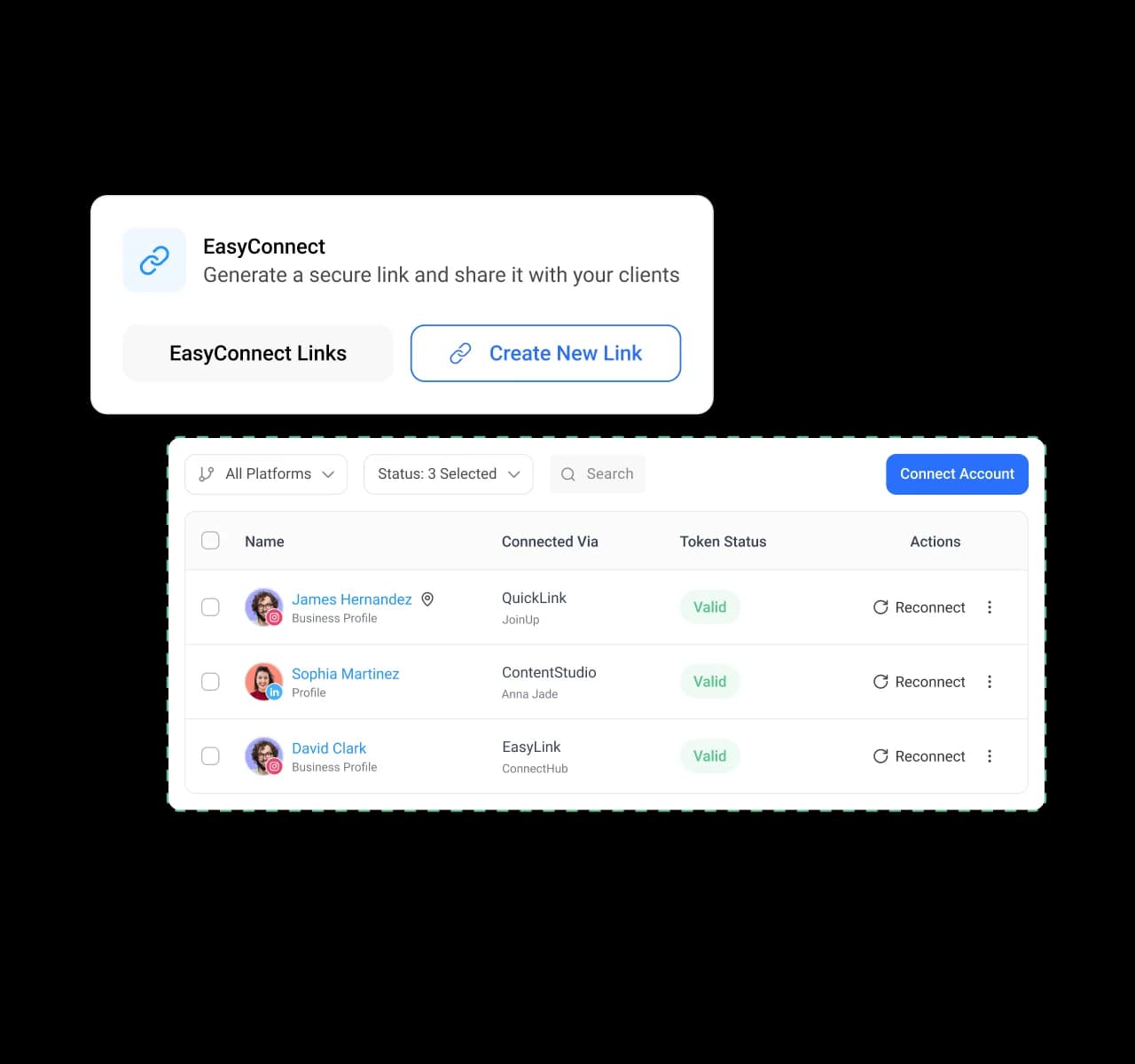 Onboard new clients without handling passwords - client management
