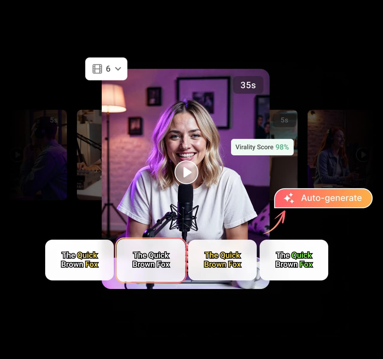 Auto-generate captions to boost reach - AI clip maker