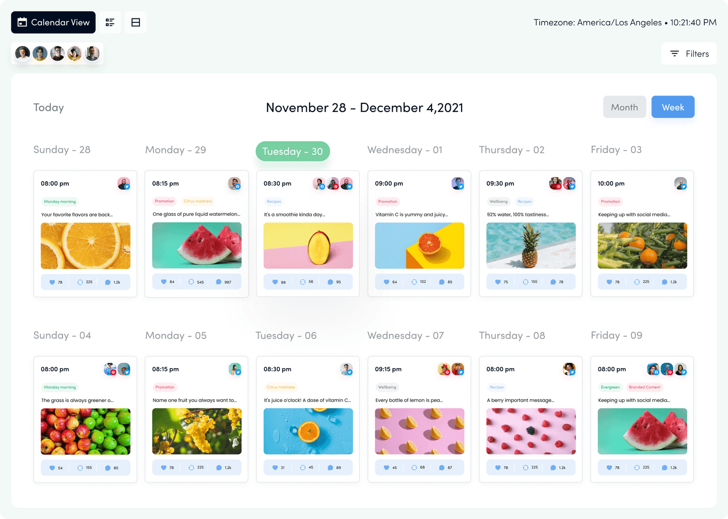 Classic Calendar - sprout social alternative