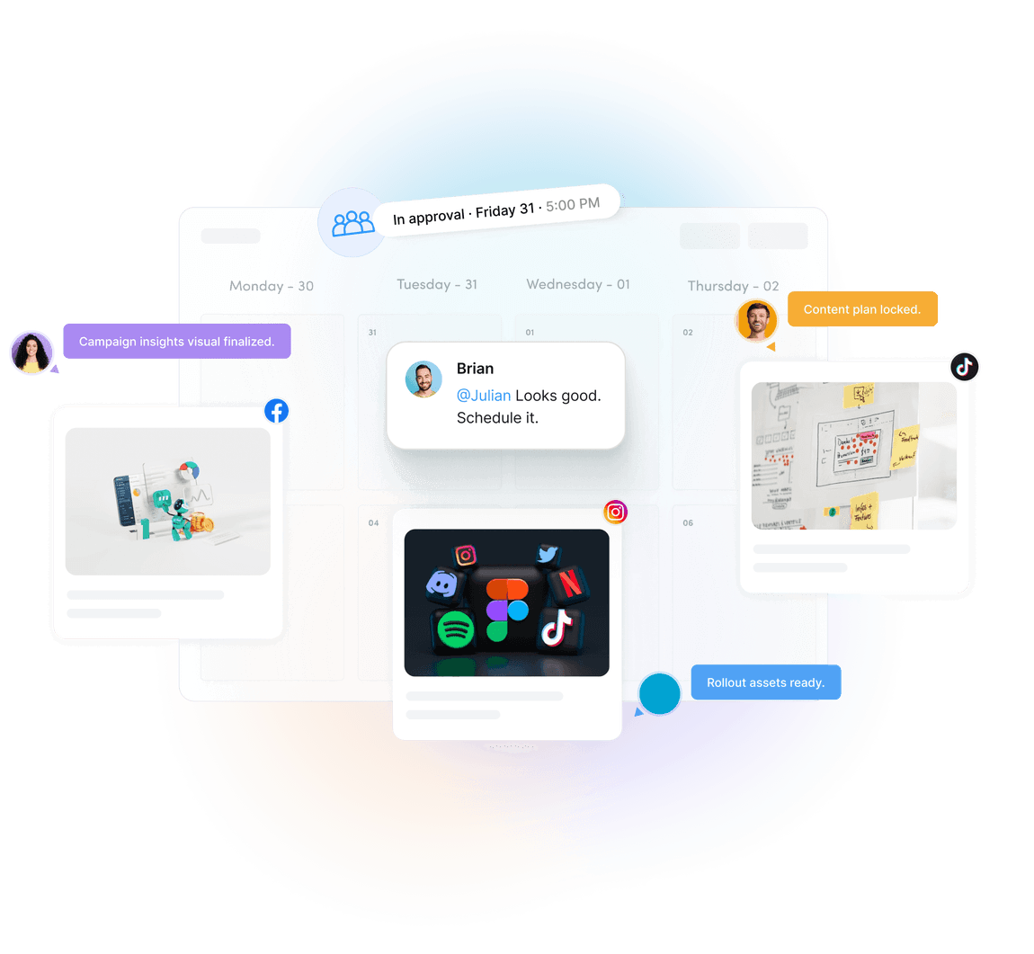 content management - social media calendar