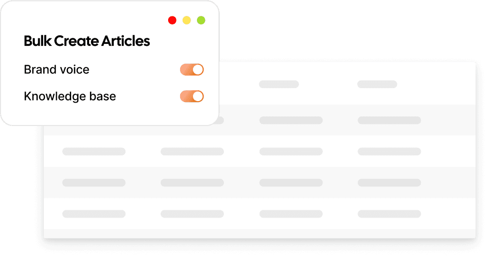 Bulk content generation