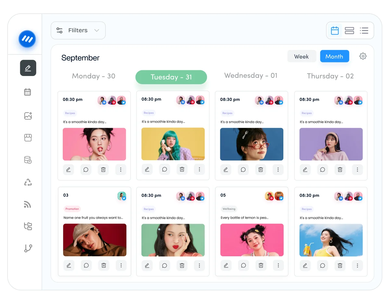 Social media management for creators