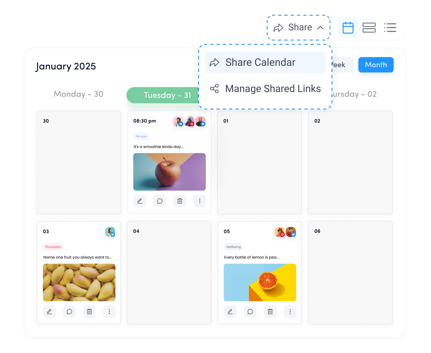 Share content links easily
