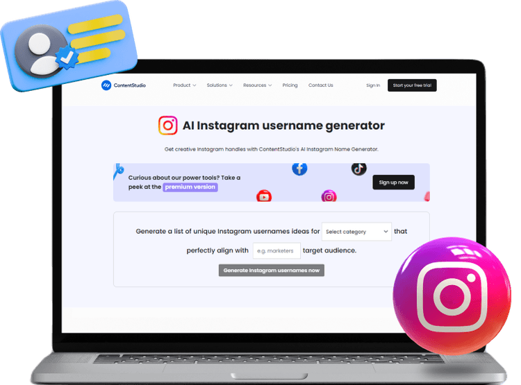Instagram username generator