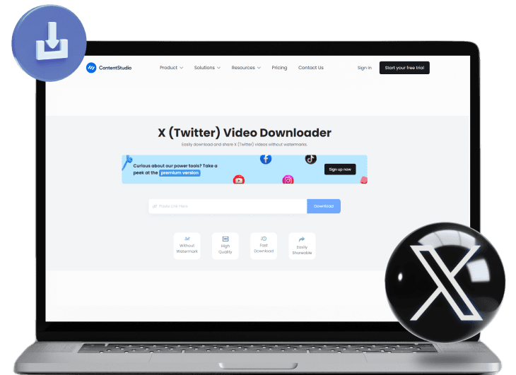 X (Twitter) video <br/> downloader