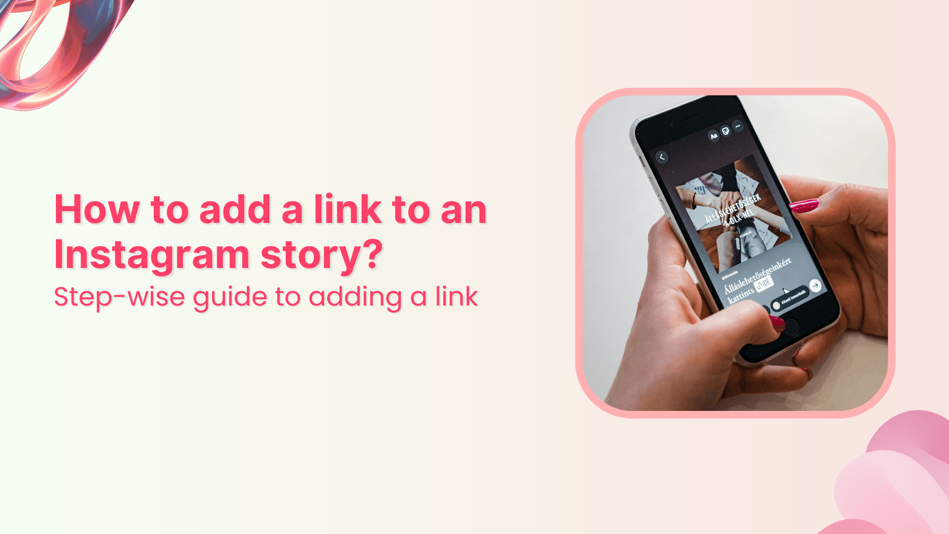 How to add a link to an Instagram story