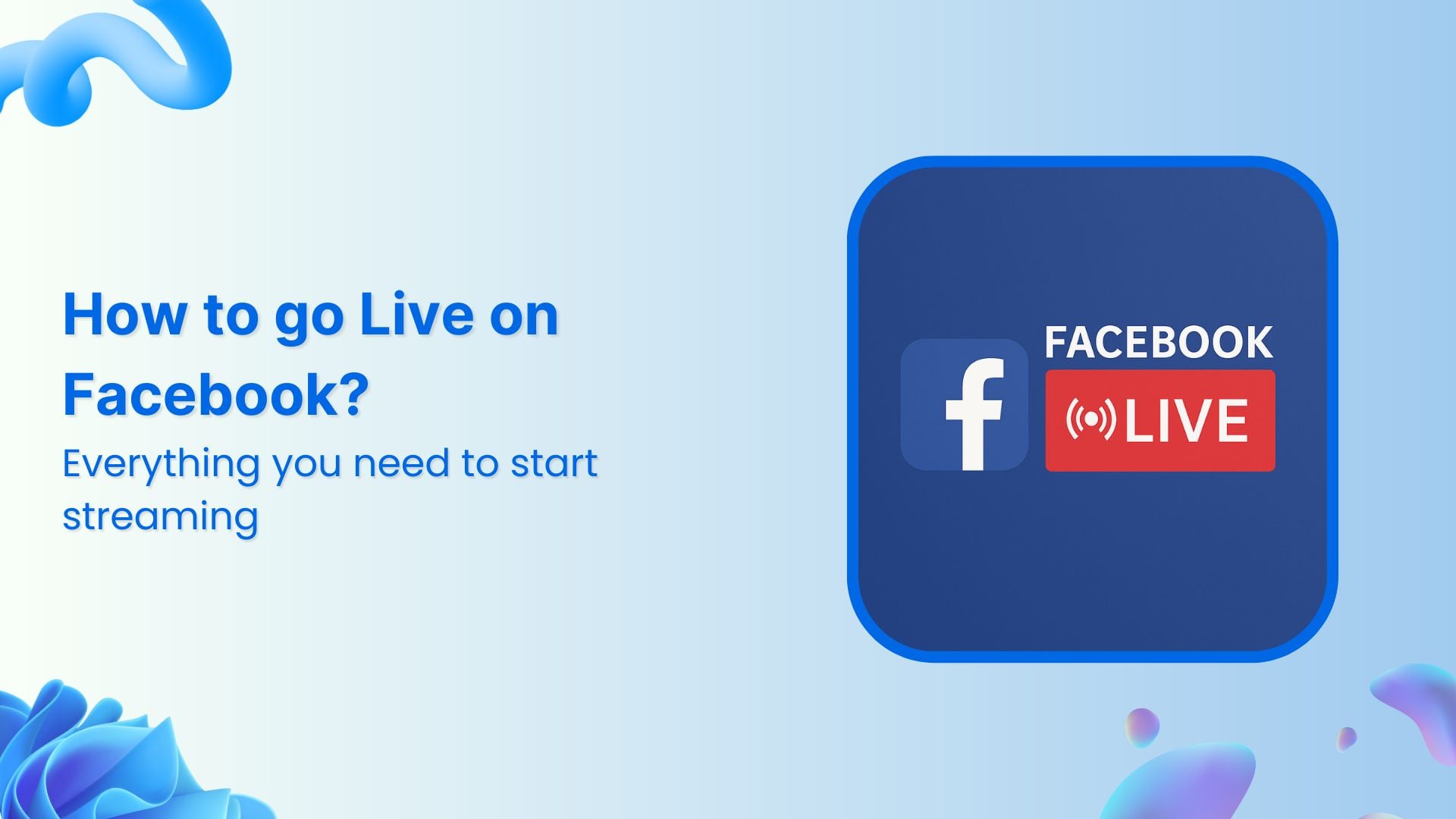 how to go live on Facebook