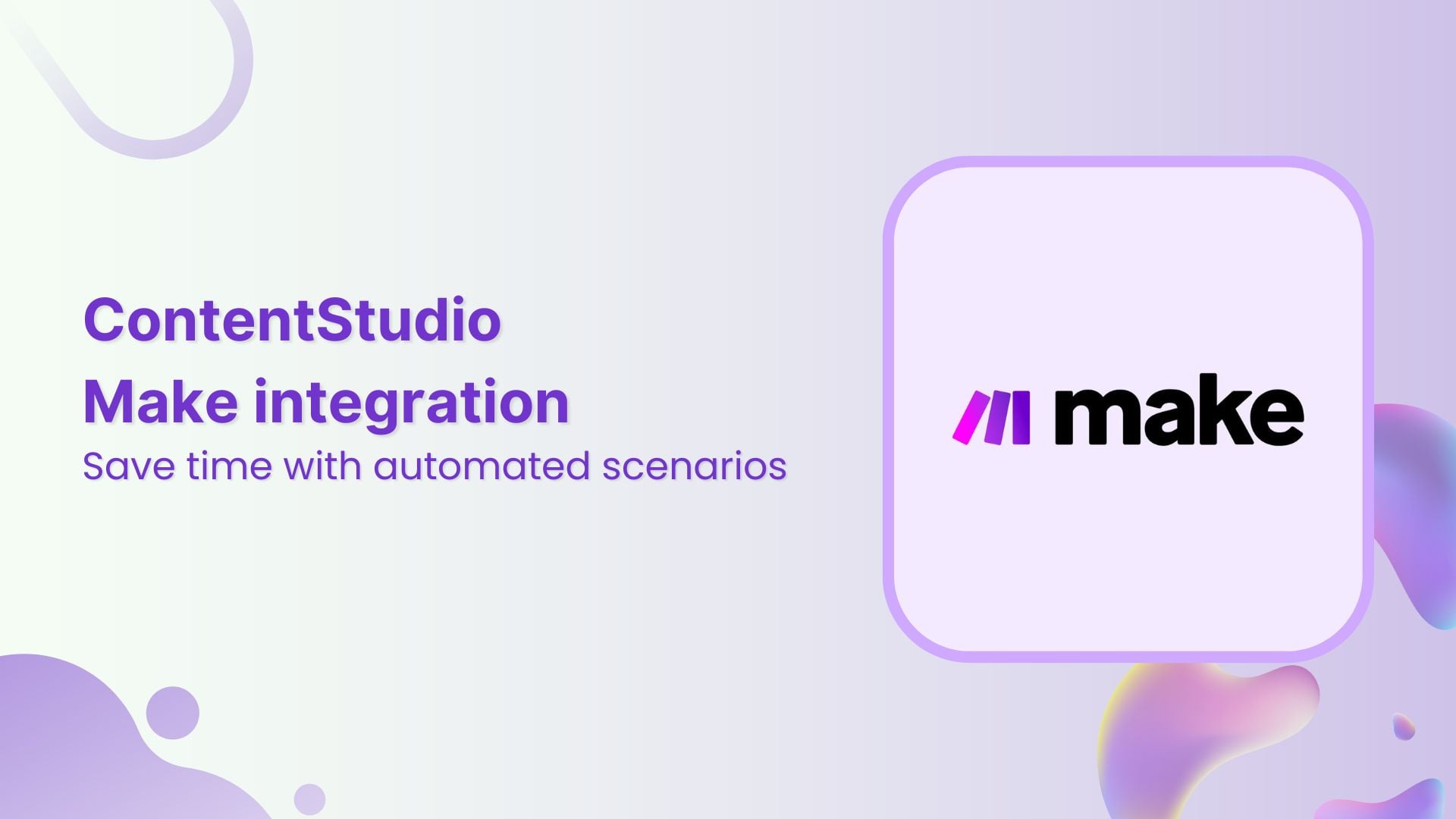 ContentStudio Make integration