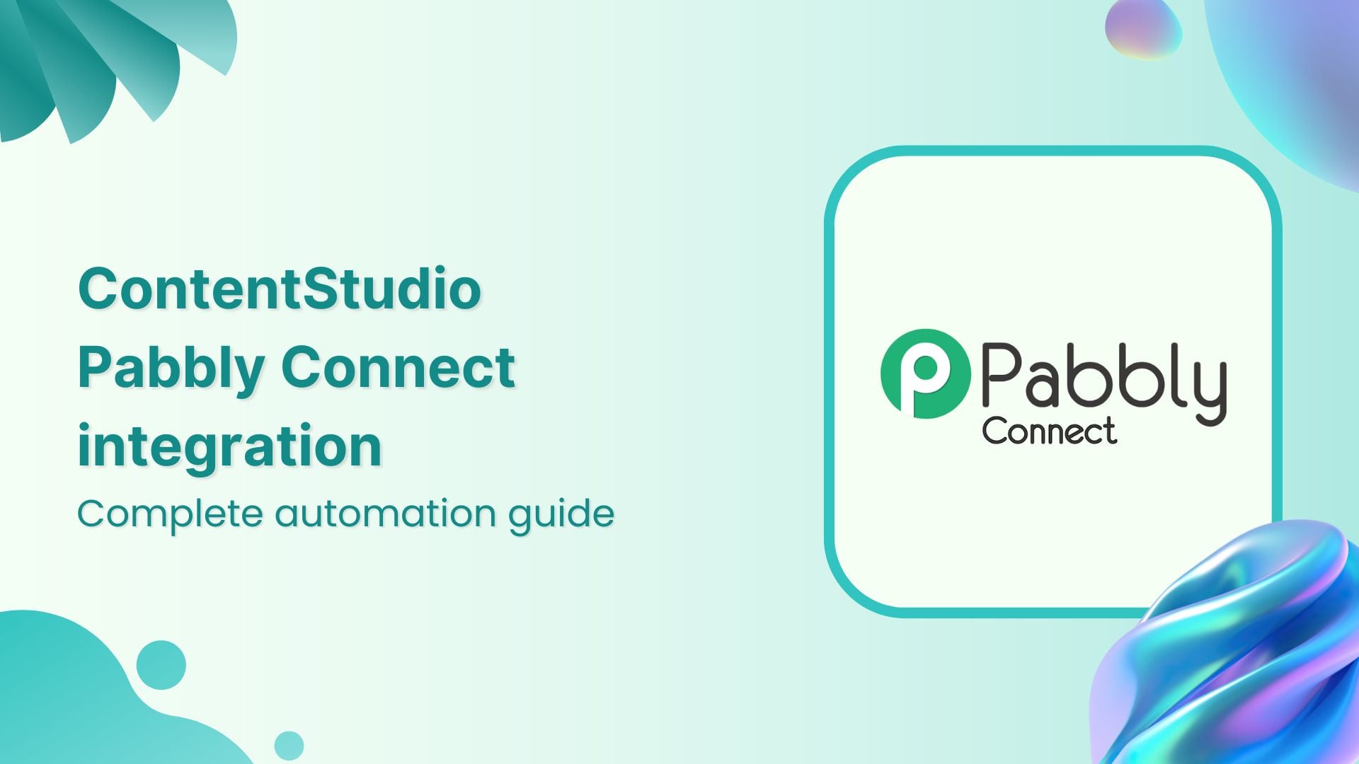 ContentStudio Pabbly Connect integration