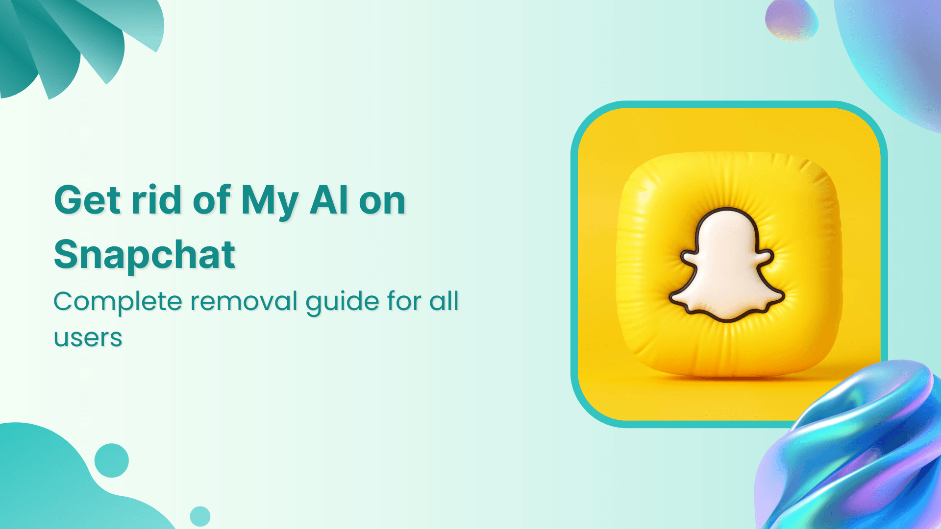How do i get rid of my AI on snapchat