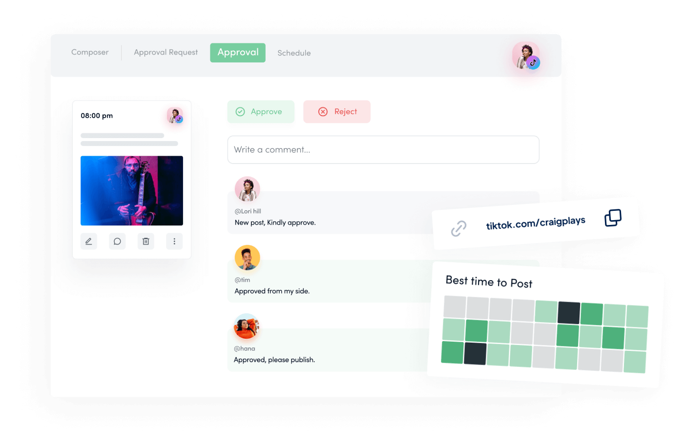 TikTok scheduling and management tool - ContentStudio