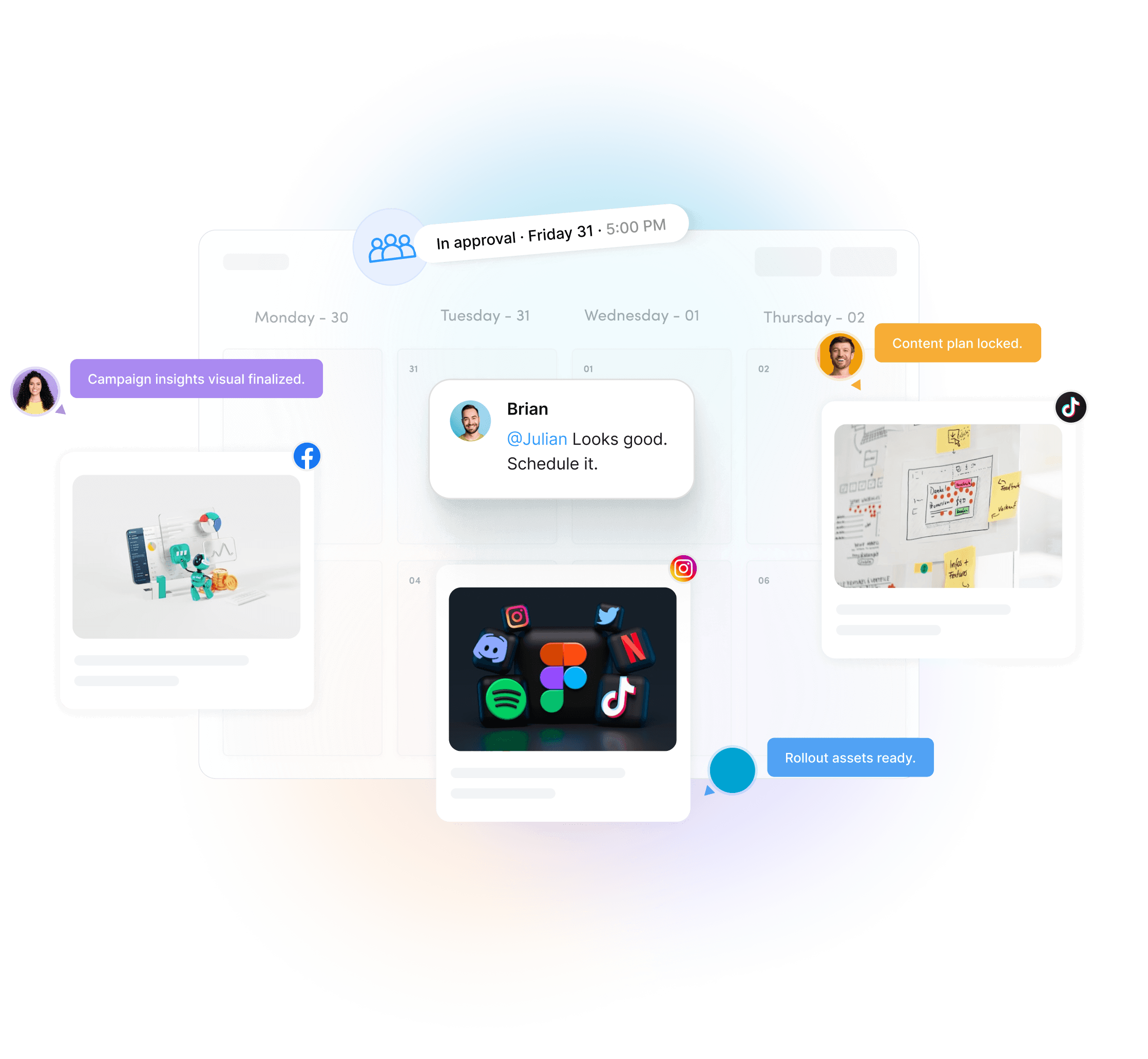 content management - social media calendar