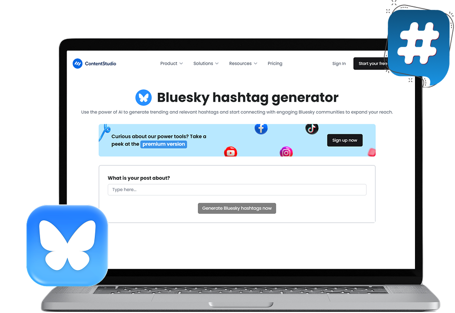 Bluesky hashtag generator